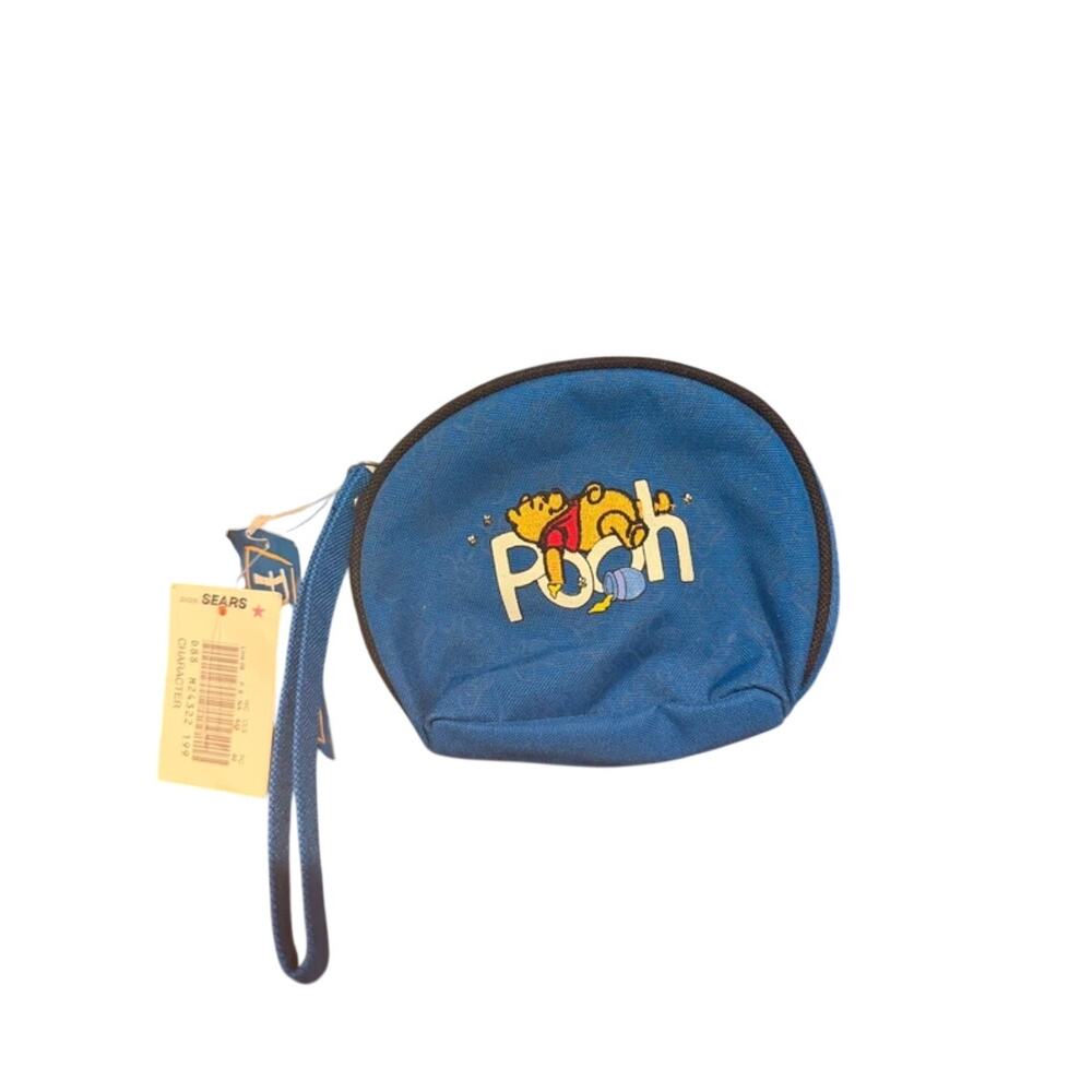 Vintage Sears Winnie the Pooh Blue Wristlet Coin Purse Bag NWT Disney